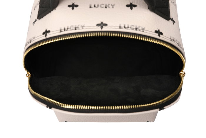 Lucky Bees Mochila Crema y Negro Lucky Bees Mochila Crema y Negro
